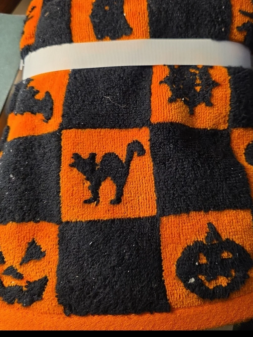 Cupcakes And Cashmere 2 Hand Towels Orange and Black